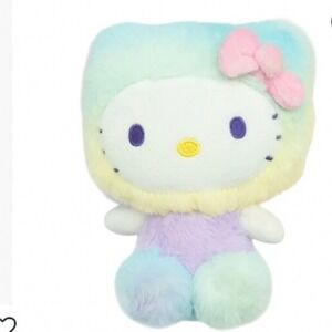 Hello Kitty Plush Toy Rainbow Pastel Colors Bow Soft Stuffed Animal Kids Gift